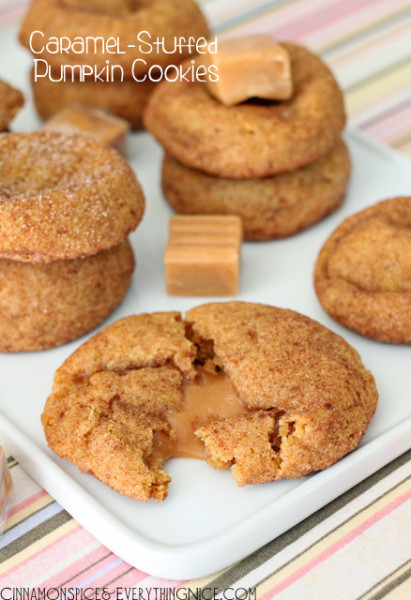 Articles. Caramel Stuffed Pumpkin & Spice Cookies