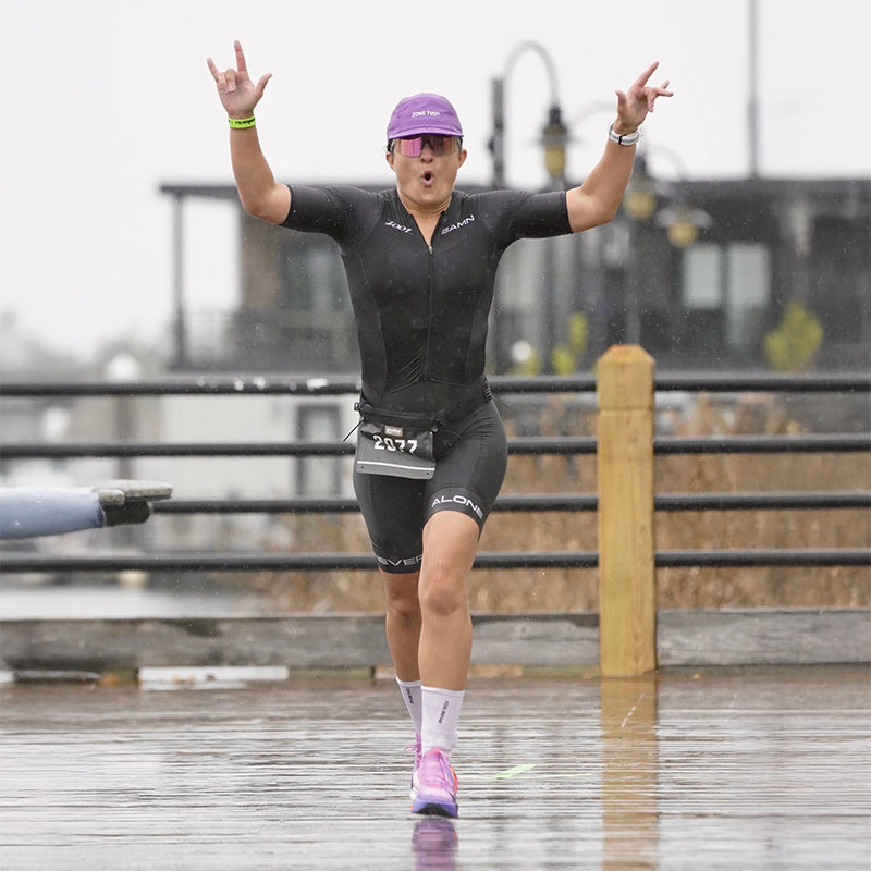 Runner in the rain